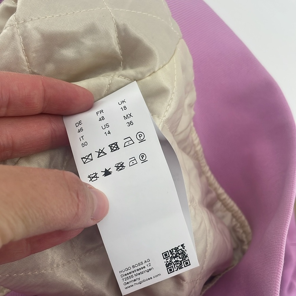 Hugo Boss Letterman Jacket in Pink 14 A13 - Picture 5 of 7